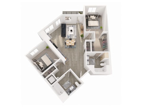 2 bedroom apartment floor plan